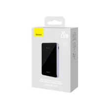 УМБ Baseus Magnetic Bracket 3in1 10000mAh 20W 3A QC3.0+PD3.0 с Беспроводной зарядкой Qi 15W Фиолетовый