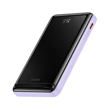 УМБ Baseus Magnetic Bracket 3in1 10000mAh 20W 3A QC3.0+PD3.0 з Бездротовою зарядкою Qi 15W Фіолетовий