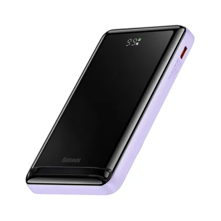 УМБ Baseus Magnetic Bracket 3in1 10000mAh 20W 3A QC3.0+PD3.0 с Беспроводной зарядкой Qi 15W Фиолетовый