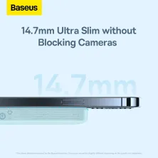 УМБ Baseus Magnetic Wireless 2in1 6000mAh 20W 2.4A QC3.0+PD3.0 з Бездротовою зарядкою Qi 15W Блакитний