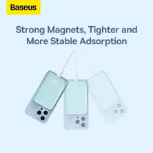 УМБ Baseus Magnetic Wireless 2in1 6000mAh 20W 2.4A QC3.0+PD3.0 з Бездротовою зарядкою Qi 15W Блакитний