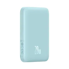 УМБ Baseus Magnetic Wireless 2in1 6000mAh 20W 2.4A QC3.0+PD3.0 з Бездротовою зарядкою Qi 15W Блакитний