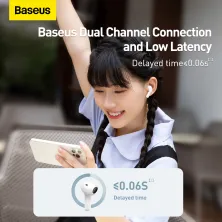 Беспроводные Bluetooth наушники Baseus Bowie E3 True Wireless TWS Earphones Белый