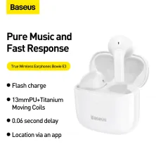 Беспроводные Bluetooth наушники Baseus Bowie E3 True Wireless TWS Earphones Белый
