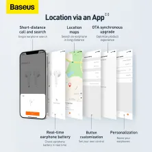 Беспроводные Bluetooth наушники Baseus Bowie E3 True Wireless TWS Earphones Белый