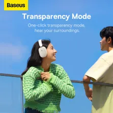 Беспроводные Bluetooth наушники Baseus Bowie H1 с функцией шумоподавления ANC Белый