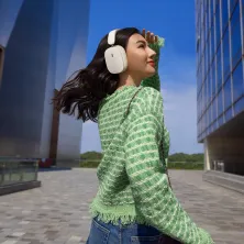 Беспроводные Bluetooth наушники Baseus Bowie H1 с функцией шумоподавления ANC Белый