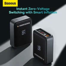 Пускозарядний пристрій Бустер Baseus Super Energy 2in1 12V 8000mAh 1000A з функцією Павербанка 5V/3A і Компресора Чорний