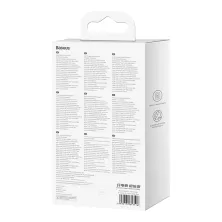 Мережевий зарядний пристрій Baseus GaN5 Pro Fast Charger QC4.0+PD3.0 65W USB+2Type-C 3A + кабель Baseus Type-C to Type-C 100W 20V/5A 1м Білий