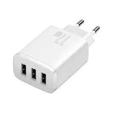 Мережевий зарядний пристрій Baseus Compact Charger 3USB 3.4A 17W Білий