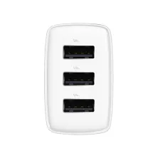 Мережевий зарядний пристрій Baseus Compact Charger 3USB 3.4A 17W Білий