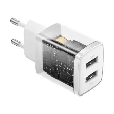 Сетевое зарядное устройство Baseus Compact Charger 2USB 2.1A 10.5W Белый