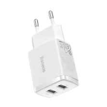 Сетевое зарядное устройство Baseus Compact Charger 2USB 2.1A 10.5W Белый