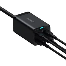 Мережевий зарядний пристрій Baseus GaN3 Pro Desktop Fast Charger QC4.0+PD3.0 100W 2USB+2Type-C 5A + кабель Baseus Type-C to Type-C 100W 20V/5A 1м Чорний