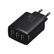 Мережевий зарядний пристрій Baseus Compact Charger 3USB 3.4A 17W Чорний
