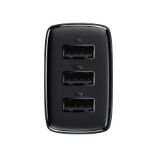 Мережевий зарядний пристрій Baseus Compact Charger 3USB 3.4A 17W Чорний