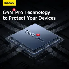 Мережевий зарядний пристрій Baseus GaN5 Pro Fast Charger QC4.0+PD3.0 100W USB+Type-C 5A + кабель Baseus Type-C to Type-C 100W 20V/5A 1м Білий