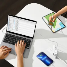 Сетевое зарядное устройство Baseus GaN5 Pro Fast Charger QC4.0+PD3.1 140W USB+2Type-C 5A + кабель Baseus Type-C to Type-C 240W 48V/5A 1м Белый