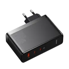 Сетевое зарядное устройство Baseus GaN5 Pro Fast Charger QC4.0+PD3.1 140W USB+2Type-C 5A + кабель Baseus Type-C to Type-C 240W 48V/5A 1м Черный