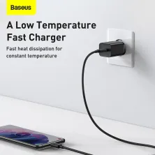Мережевий зарядний пристрій Baseus Super Si Quick Charger 1C QC3.0+PD3.0 25W Type-C 3A Чорний