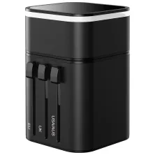Мережевий зарядний пристрій Baseus Removable 2in1 Universal Travel Adapter QC3.0+PD3.0 18W USB+Type-C 3A Універсальний Чорний