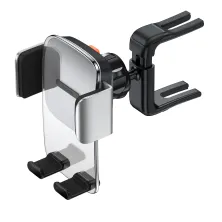 Автодержатель для телефона Baseus Easy Control Clamp Air Outlet Version в круглый воздуховод Серебристый