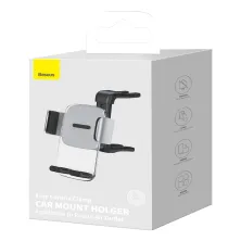 Автодержатель для телефона Baseus Easy Control Clamp Air Outlet Version в круглый воздуховод Серебристый