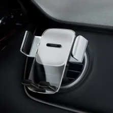 Автодержатель для телефона Baseus Easy Control Clamp Air Outlet Version в круглый воздуховод Серебристый