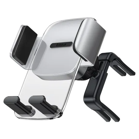 Автодержатель для телефона Baseus Easy Control Clamp Air Outlet Version в круглый воздуховод Серебристый
