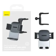 Автодержатель для телефона Baseus Easy Control Clamp Air Outlet Version в круглый воздуховод Черный