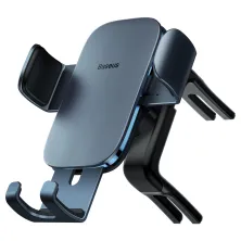 Автотримач для телефона Baseus Metal Age2 Gravity в круглий повітропровід Сірий