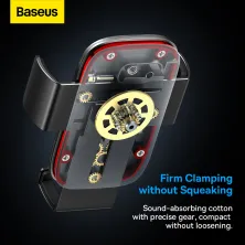 Автотримач для телефона Baseus Metal Age2 Gravity в круглий повітропровід Чорний