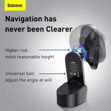Беспроводное автомобильное зарядное устройство Baseus Big Energy Car Mount Wireless Charger с функцей MagSafe и технологией Qi 15W Черный