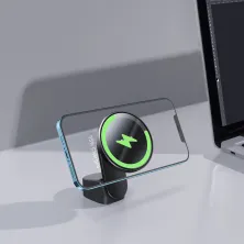 Беспроводное автомобильное зарядное устройство Baseus Big Energy Car Mount Wireless Charger с функцей MagSafe и технологией Qi 15W Черный