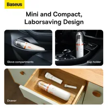 Акумуляторний пилосос Baseus A2 Pro Car Vacuum Cleaner 80 Вт 6000 Па Білий