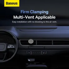 Автотримач для телефону магнітний Baseus C01 Magnetic Air Outlet в повітропровід з тримачем для кабелю Білий