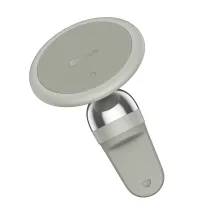 Автотримач для телефону магнітний Baseus C01 Magnetic Air Outlet в повітропровід з тримачем для кабелю Білий