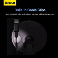 Автотримач для телефона магнітний Baseus C01 Magnetic Air Outlet в повітропровід з тримачем для дроту Фіолетовий