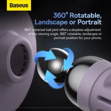 Автотримач для телефона магнітний Baseus C01 Magnetic Air Outlet в повітропровід з тримачем для дроту Фіолетовий