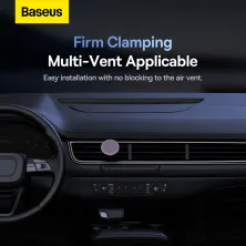 Автотримач для телефона магнітний Baseus C01 Magnetic Air Outlet в повітропровід з тримачем для дроту Фіолетовий
