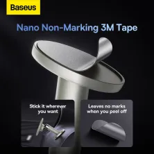 Автотримач для телефону магнітний Baseus C01 Magnetic Stick-on Version на торпедо з тримачем для кабелю Білий