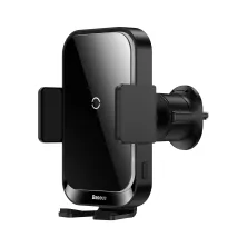 Беспроводное автомобильное зарядное устройство Baseus Halo Electric Wireless Charging Car Mount с технологией Qi 15W Черный