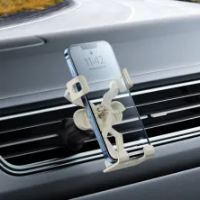Автодержатель для телефона Baseus Stable Gravitational Car Mount Lite Air Outlet в воздуховод Белый