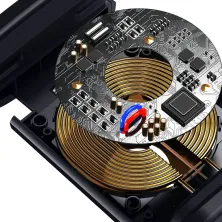 Автодержатель на подголовник для телефона Baseus Energy Storage Backseat Holder с беспроводной зарядкой Qi 15W Черный