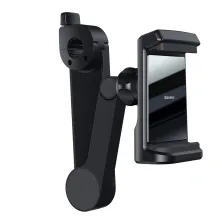 Автодержатель на подголовник для телефона Baseus Energy Storage Backseat Holder с беспроводной зарядкой Qi 15W Черный