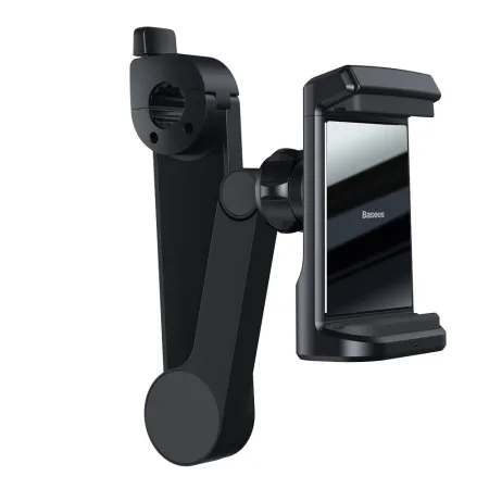 Автодержатель на подголовник для телефона Baseus Energy Storage Backseat Holder с беспроводной зарядкой Qi 15W Черный