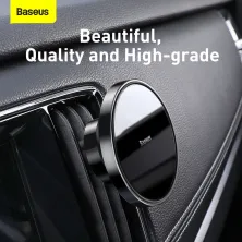 Автодержатель для телефона Baseus Magnetic Car Mount на торпедо и в воздуховод Черный