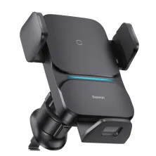 Бездротовий автомобільний зарядний пристрій Baseus Wisdom Auto Alignment Car Mount Wireless Charger з технологією Qi 15W Чорний