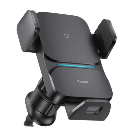 Бездротовий автомобільний зарядний пристрій Baseus Wisdom Auto Alignment Car Mount Wireless Charger з технологією Qi 15W Чорний