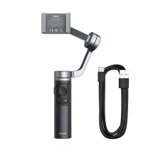 Стедікам Baseus Control Smartphone Handheld Folding Gimbal Stabilizer трьохосьовий стабілізатор для смартфона Чорний